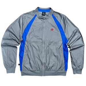 Air Jordan Retro Blue & Gray AJ1 Muscle Windbreaker Jacket, Men's Large